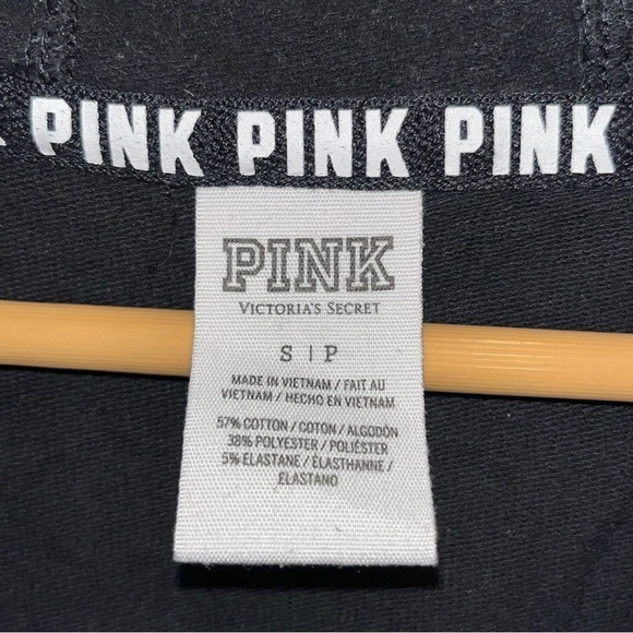 PINK Victoria’s Secret High Low Reflective Zip Up Hoodie Sweatshirt Size Small - Picture 8 of 8